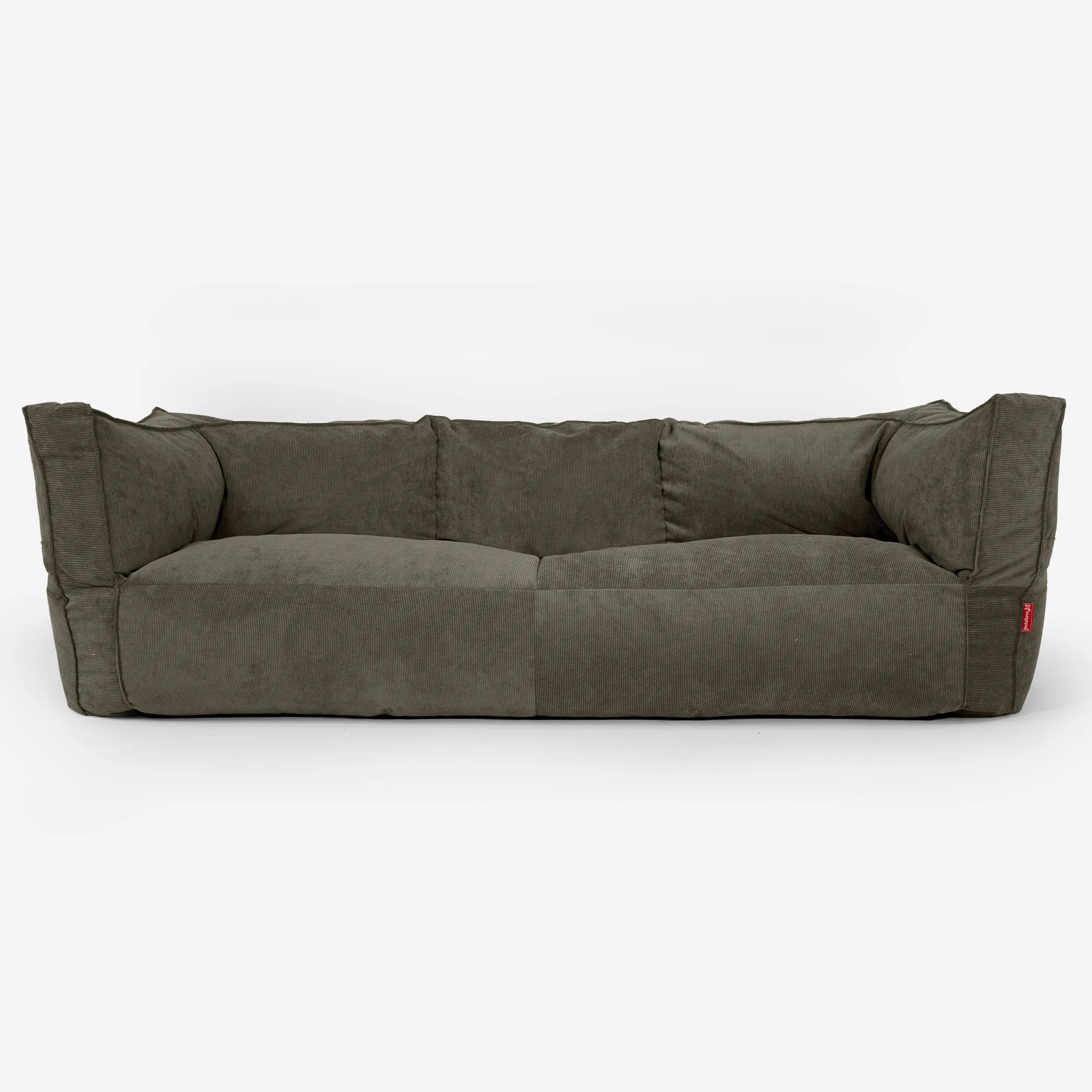 The 3 Seater Albert Sofa Bean Bag - Needlecord Olive