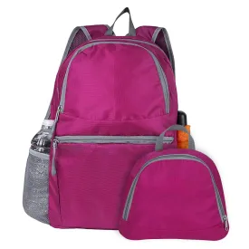 Travelon Packable Multi-Pocket Backpack, Berry