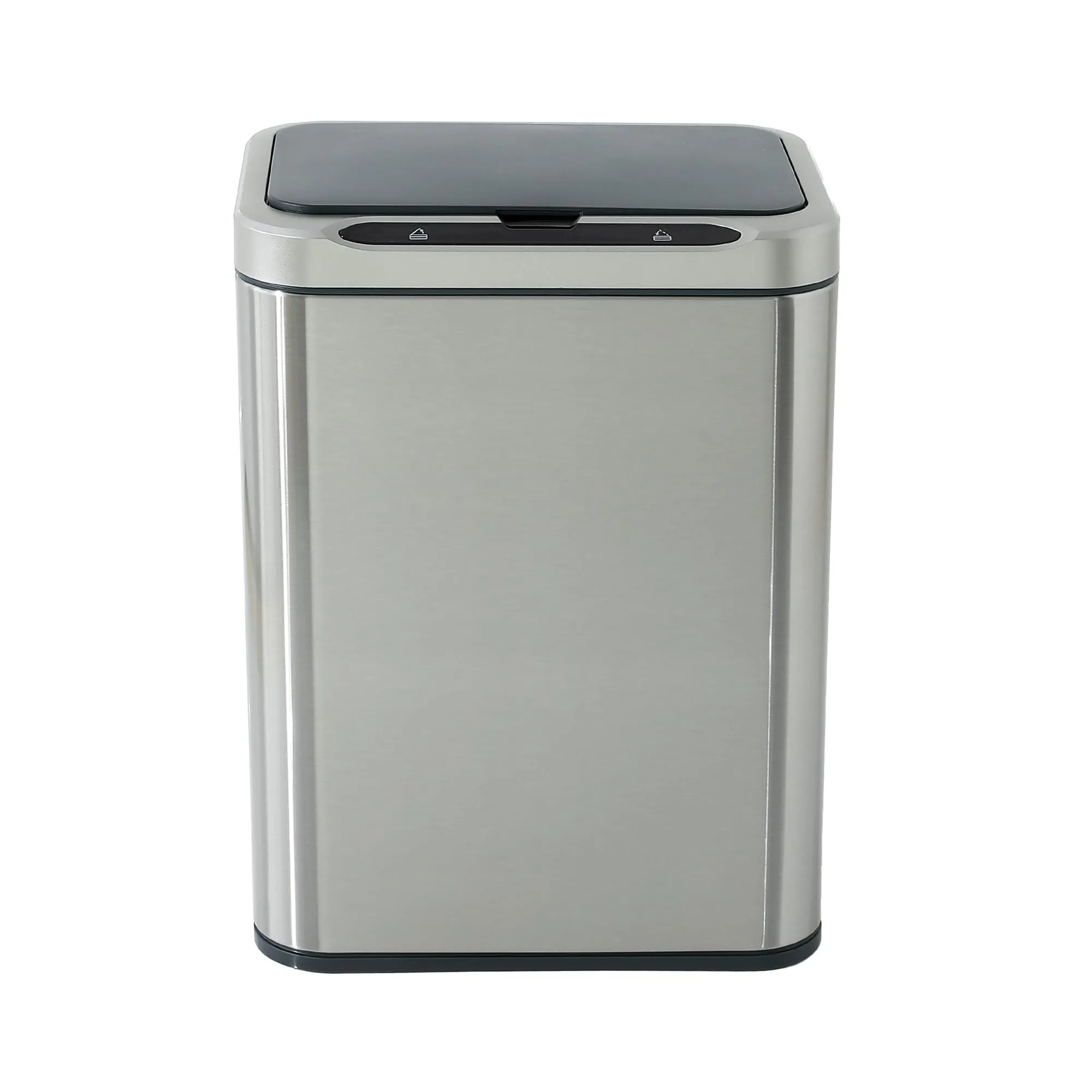 UMAI Stainless Steel Dustbin | 13L | Dustbin With Lid | Dustbin For Kitchen | | Automatic Sensor Dustbin With Trash Bag Fixer Ring | Dustbin For Bathroom | Dustbin For Bedroom, Home & Office | Silver