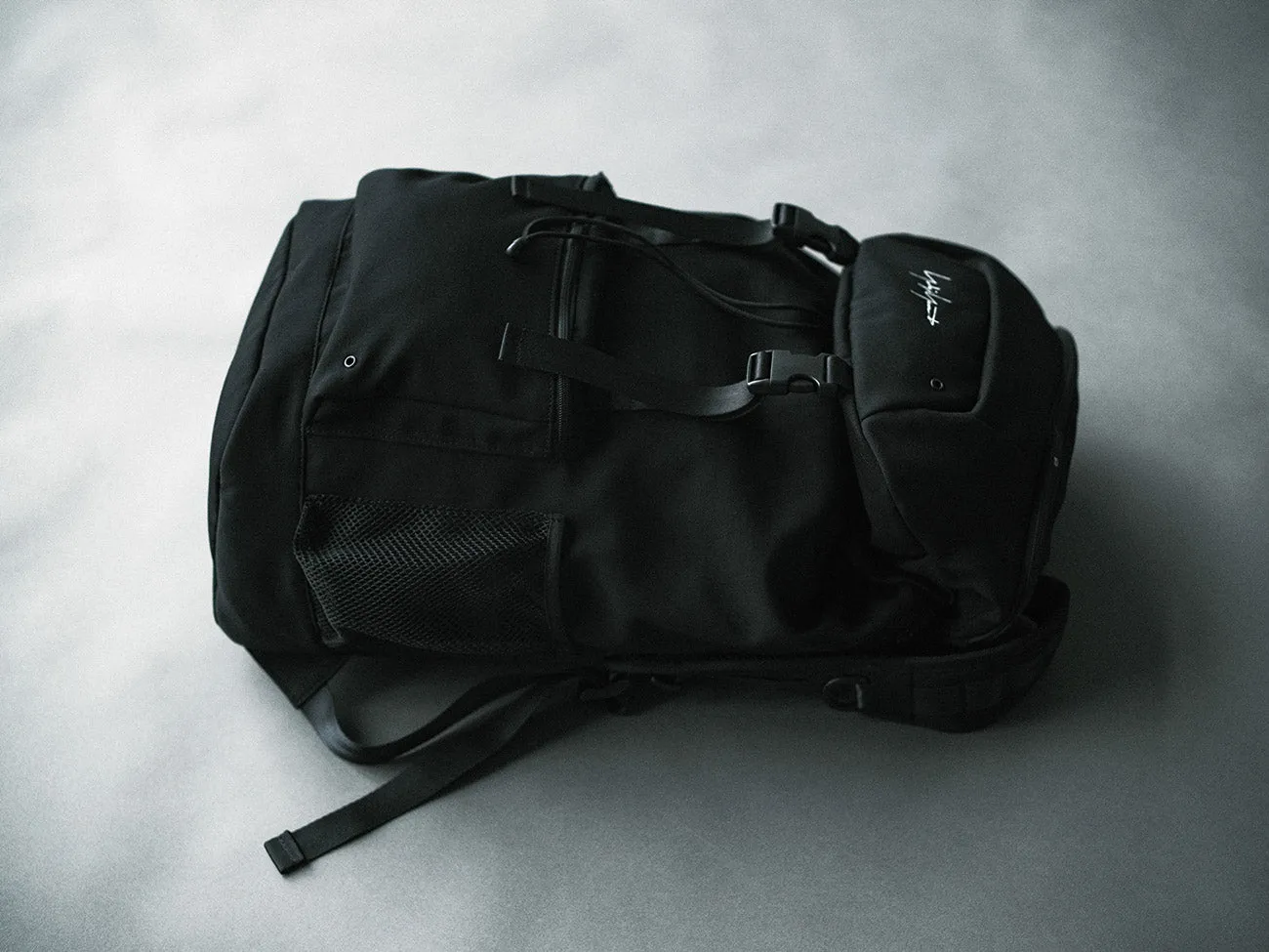 YY SIGNATURE WOOL GABARDINE BACKPACK